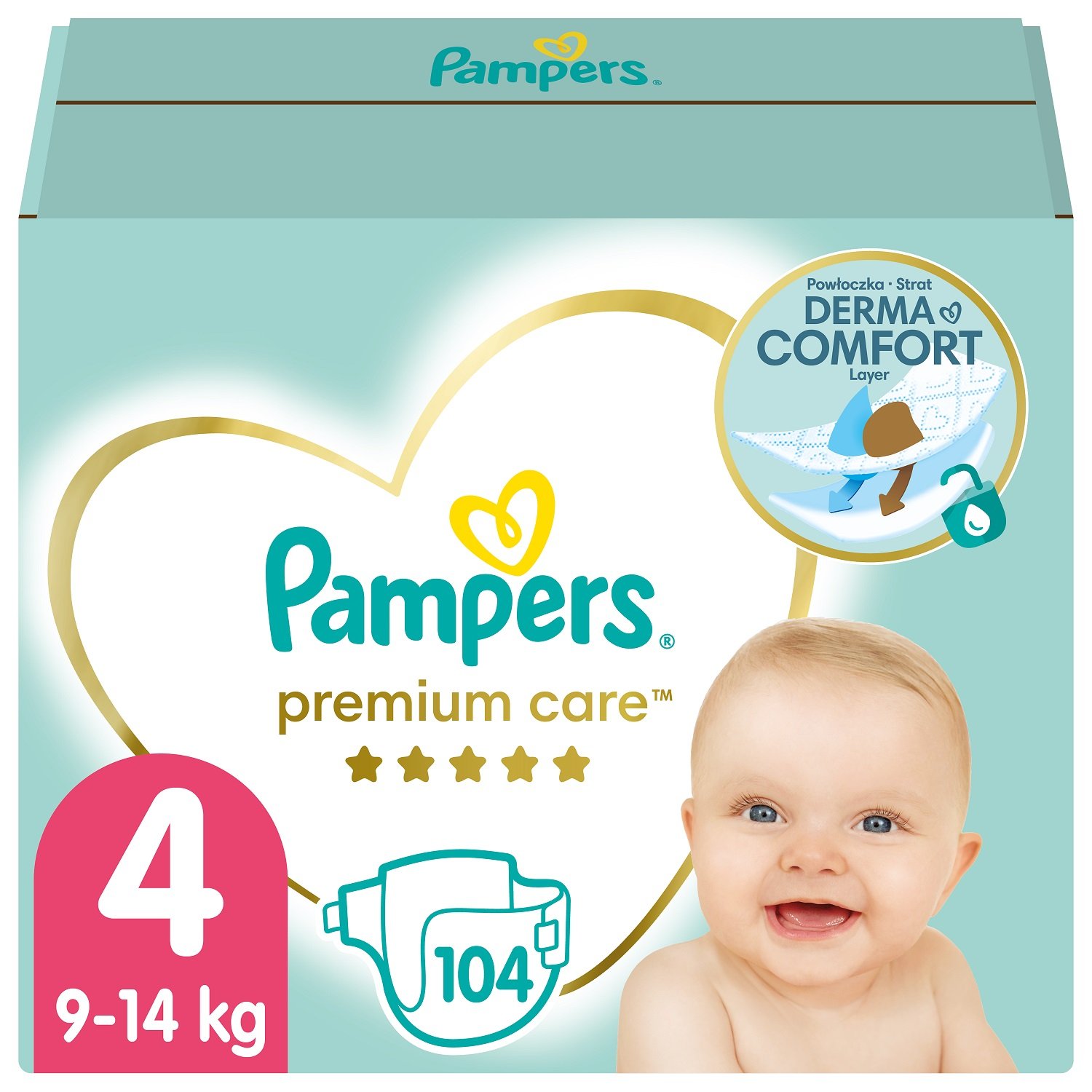 Підгузки Pampers Premium Care 4 (9-14 кг), 104 шт. - фото 1