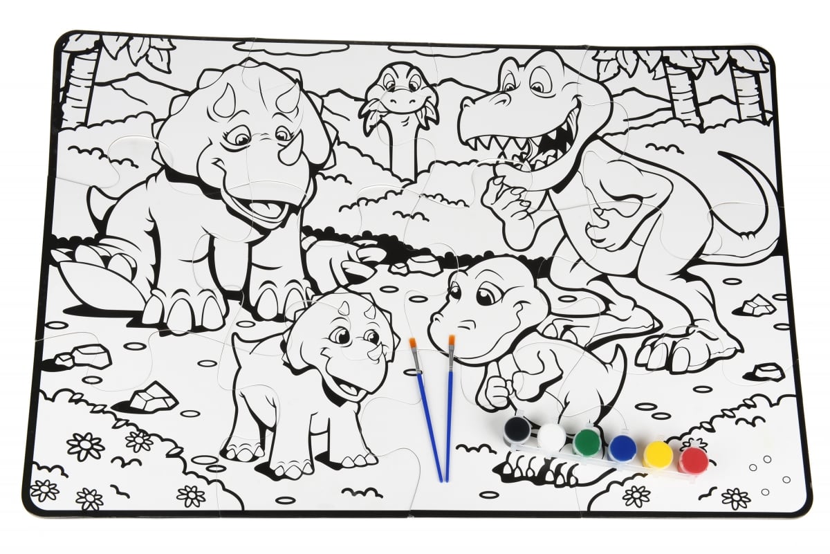 Пазл-раскраска Same Toy Динозавры (2101Ut) - фото 3
