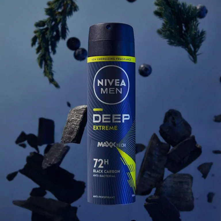 Антиперспірант Nivea Men Deep Sport з чорним вугіллям 150 мл (93381) - фото 3