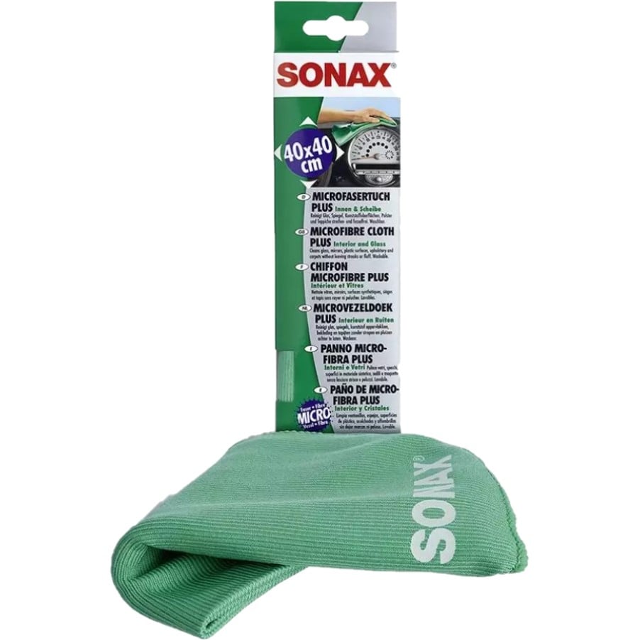 Салфетка из микрофибры для салона, пластика, стекла Sonax Microfibre Cloth Plus, 40х40 см - фото 1