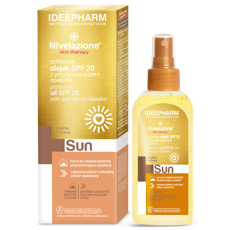Олія сонцезахисна Nivelazione Skin Therapy Sun SPF20 для прискорення засмаги, 150 мл (5902082210597) - фото 1