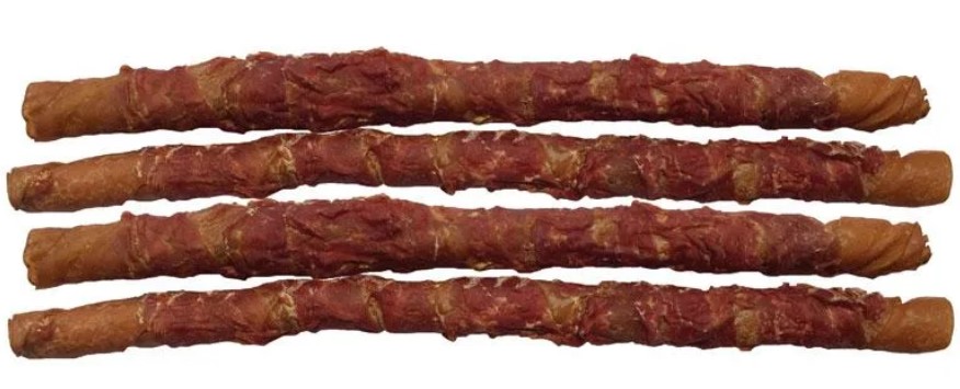 Лакомство для собак Lucky Star Крученое мясо утки на прессованной кости, 28 см, 500 г - фото 1