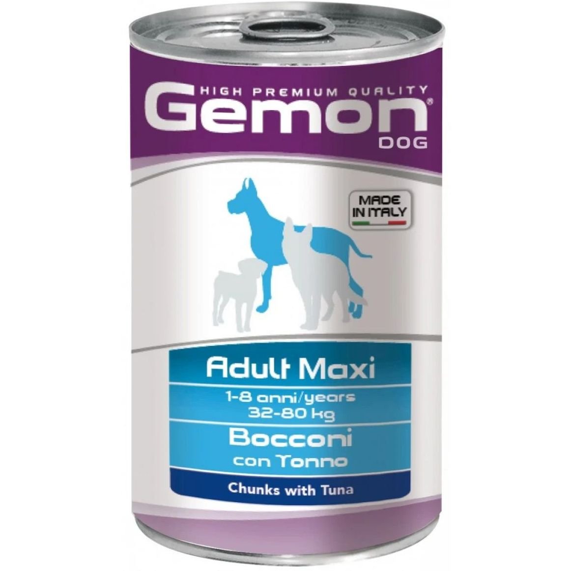 Влажный корм Gemon Dog Wet Maxi Adult кусочки с тунцом, 1,25 кг (70387934) - фото 1