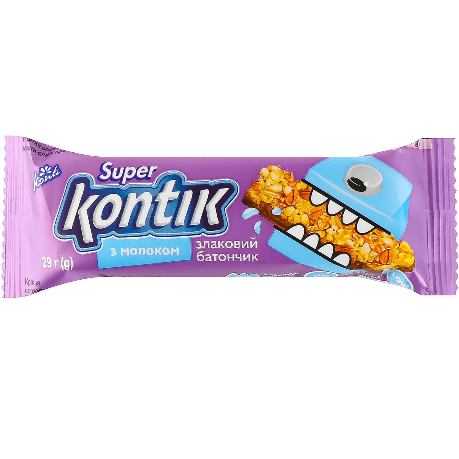 Батончик Konti Super Kontik злаковий з молоком 29 г (941592) - фото 1
