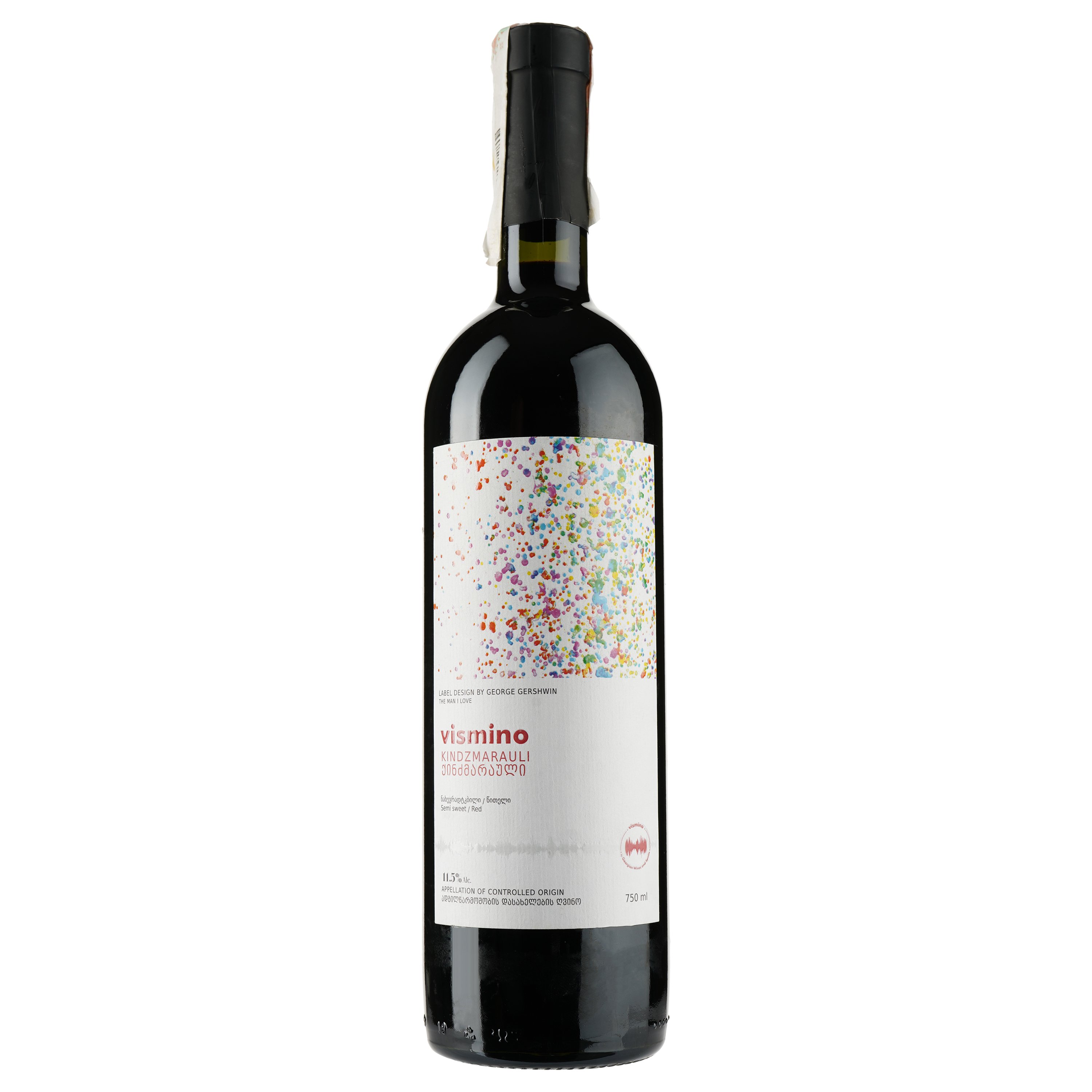 Вино Vismino Kindzmarauli AOC, красное, полусладкое, 11%, 0,75 л - фото 1