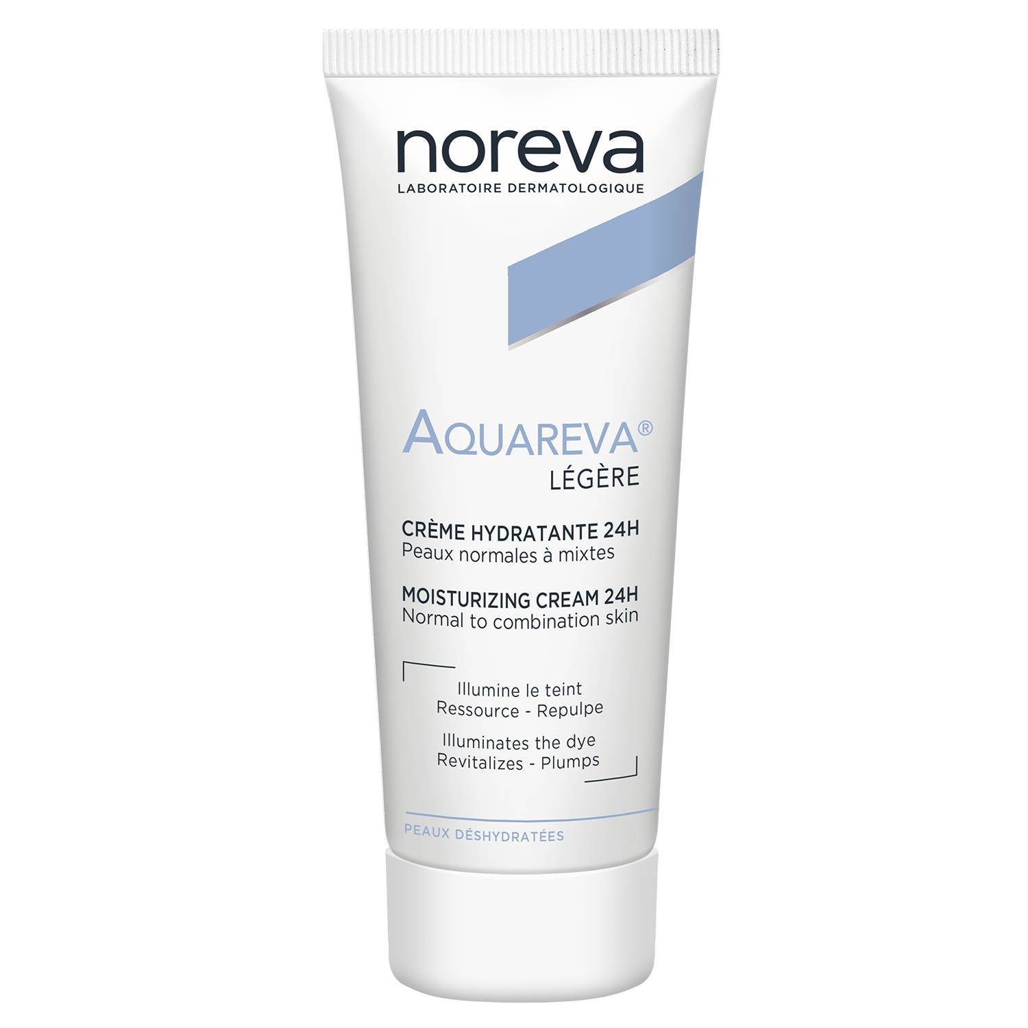 Зволожуючий крем для обличчя Noreva Aquareva 24h, легкий, 40 мл (P01067) - фото 1