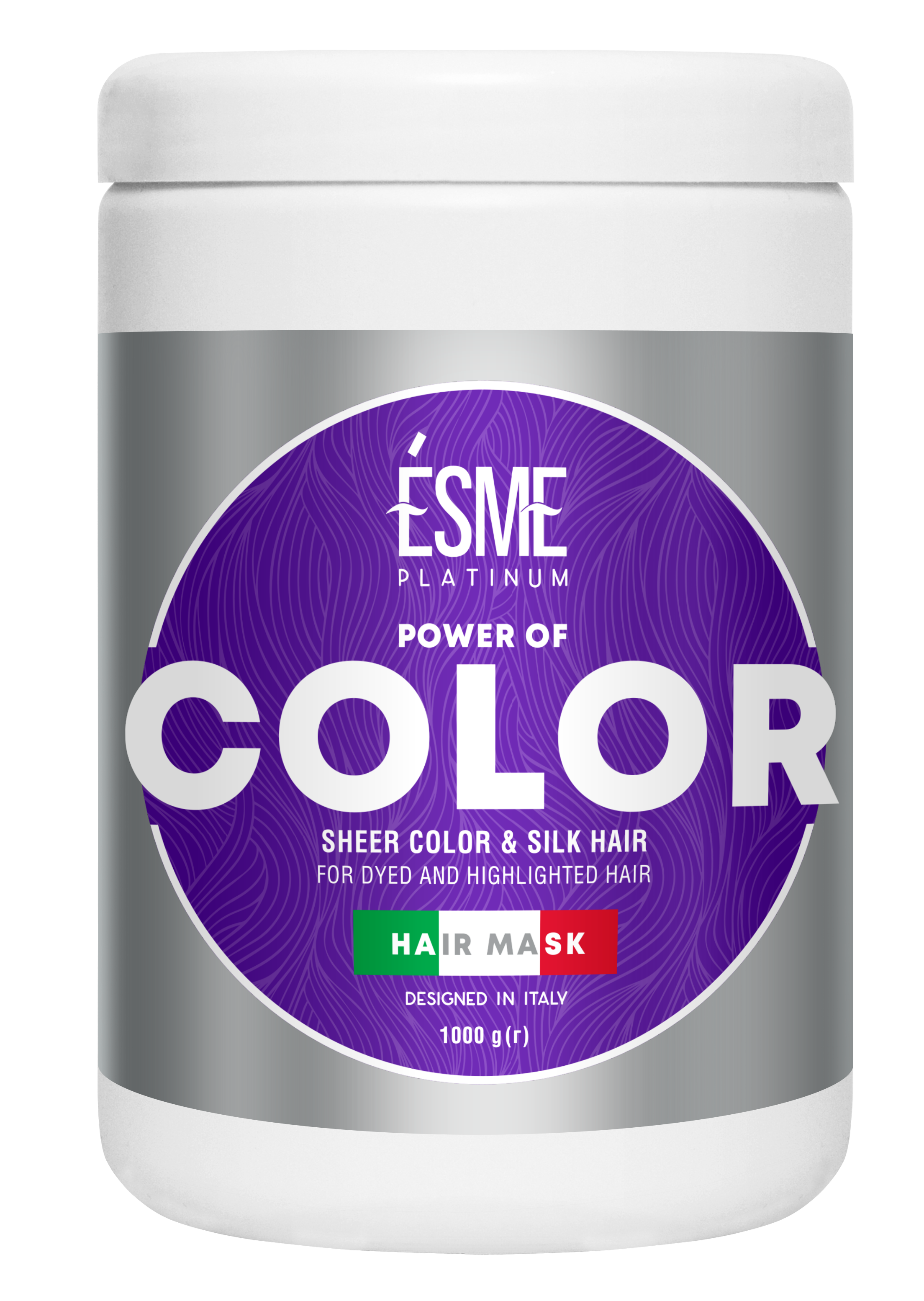Маска Esme Platinum Color с витаминным комплексом, для окрашенных и мелированных волос, 1000 мл - фото 1