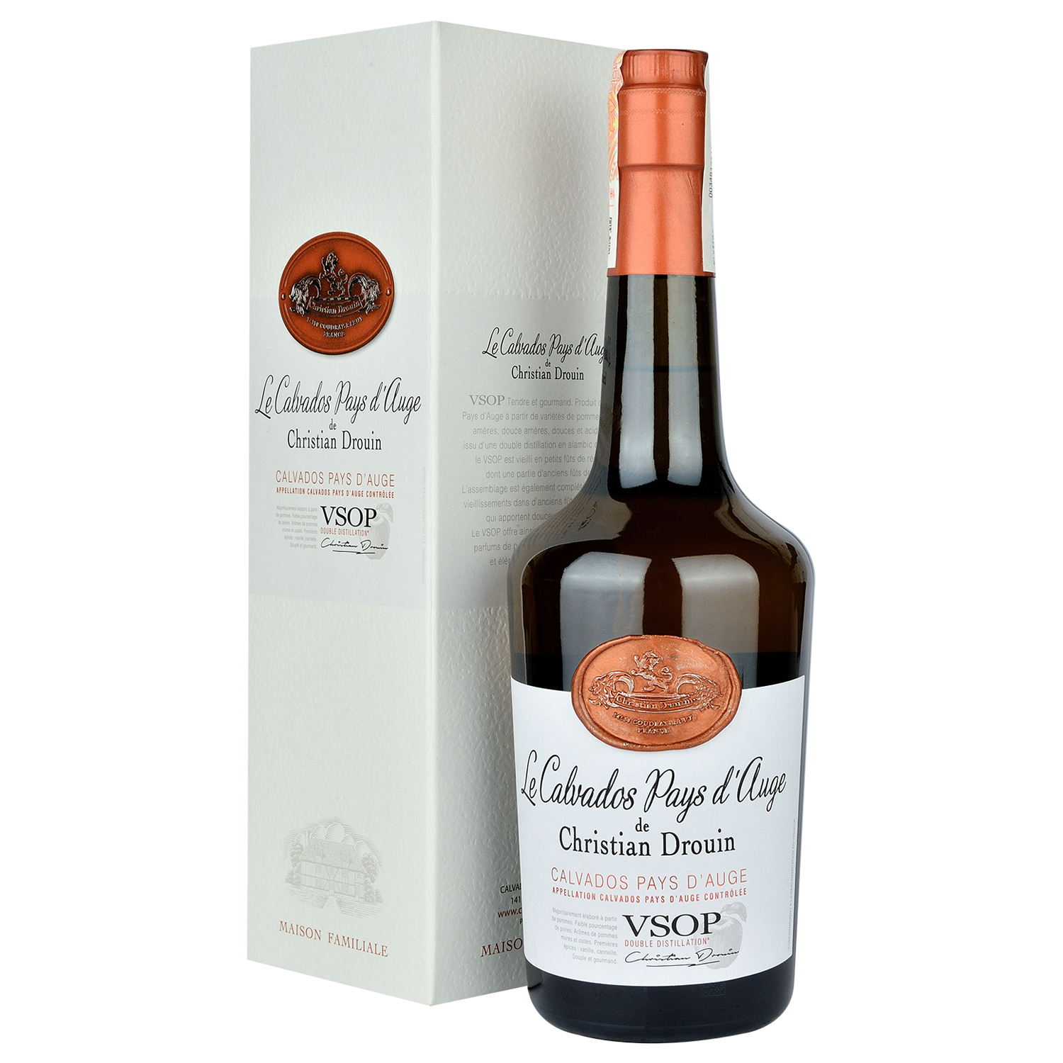 Кальвадос Christian Drouin Pale&Dry VSOP, в подарочной упаковке, 40%, 0,7 л - фото 1