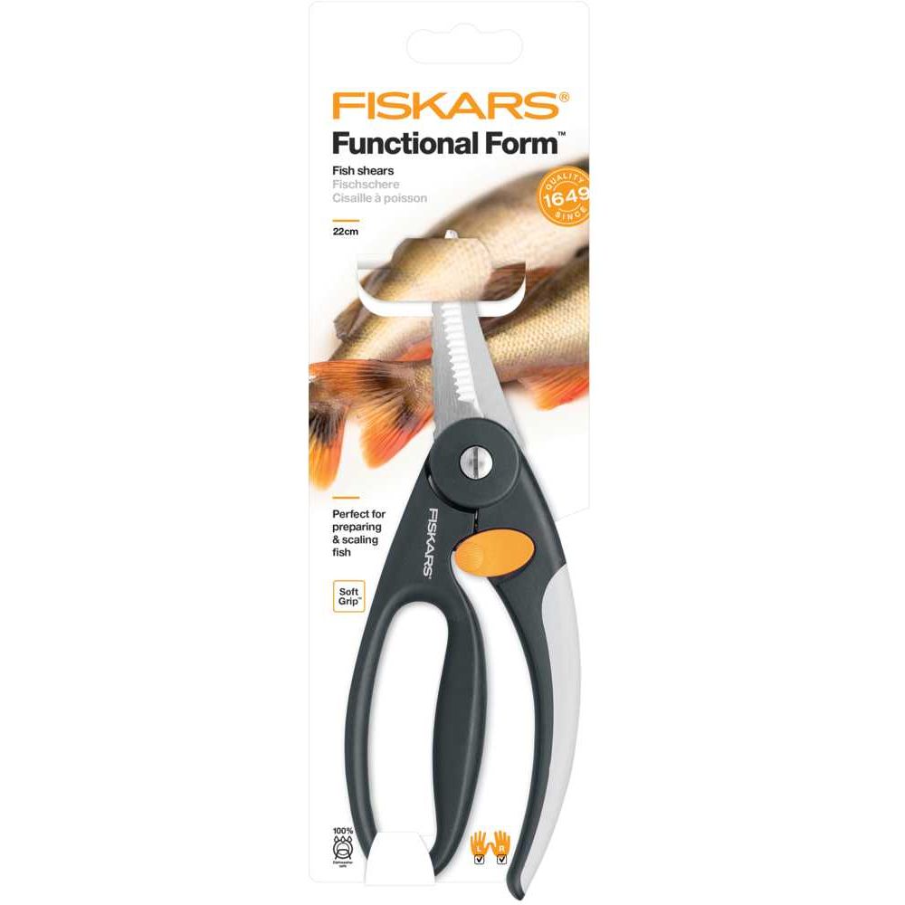 Ножницы Fiskars Form для рыбы с ручками Softouch 220 мм (1003032) - фото 1