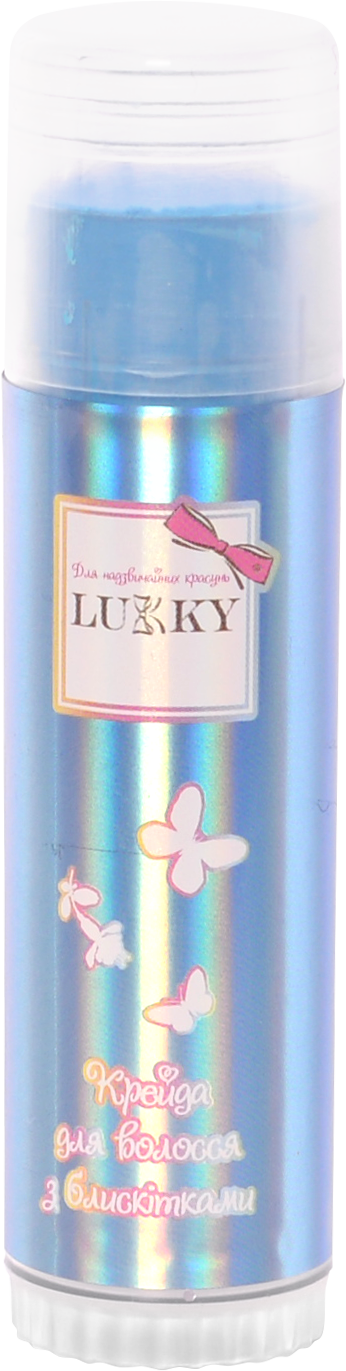 Мелок для волос Lukky, с блестками и ароматом черной смородины, блистер, 10 г, синий (T18860) - фото 1