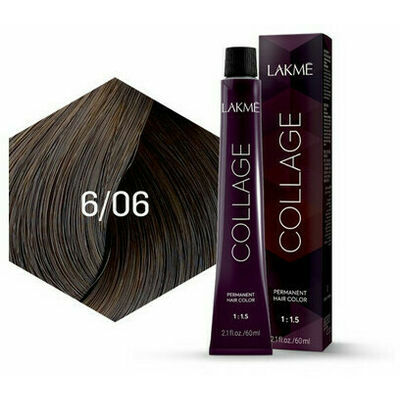 Перманентная краска для волос Lakme Collage Creme Hair Color тон 6/06 60 мл - фото 2