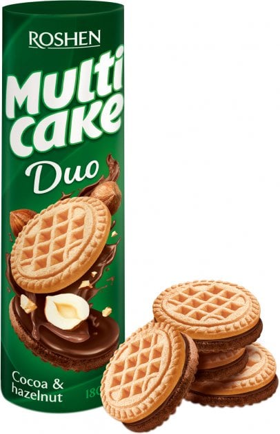 Печиво Roshen Multicake Duo какао-горіх 180 г (819980) - фото 1