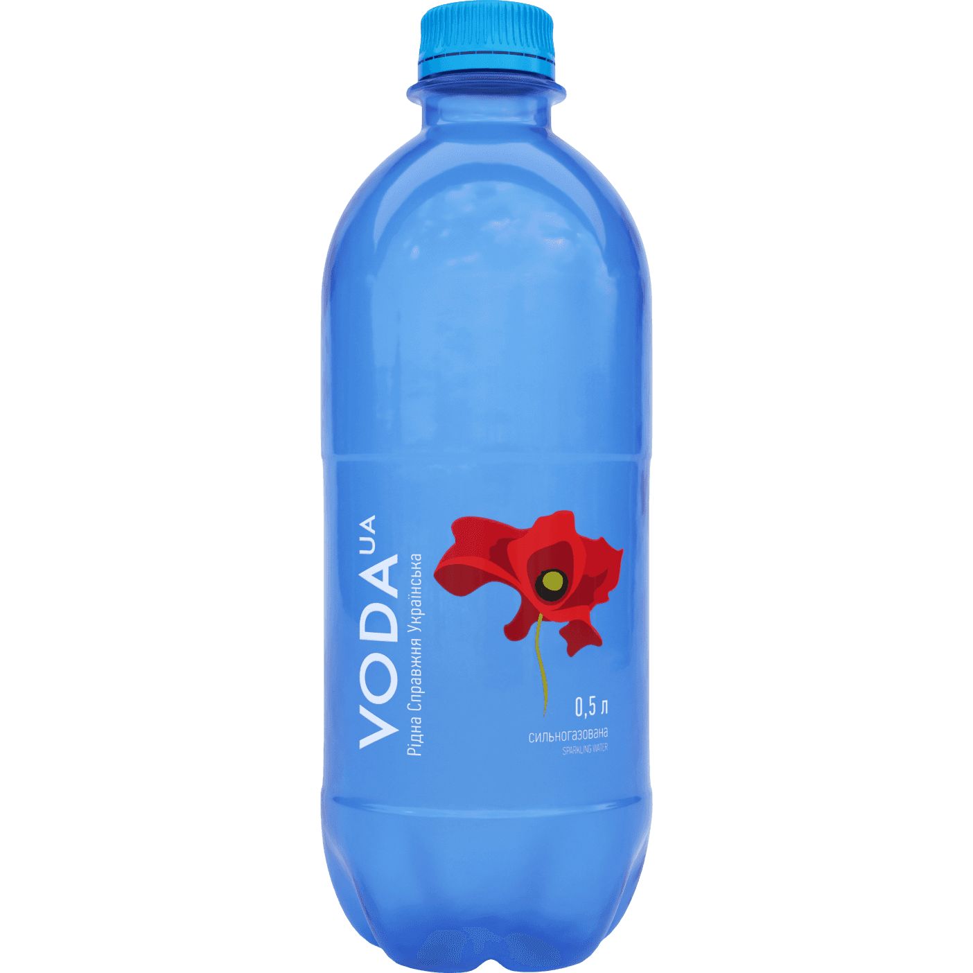 Вода питна Voda UA Рідна Справжня Українська сильногазована 0.5 л - фото 1