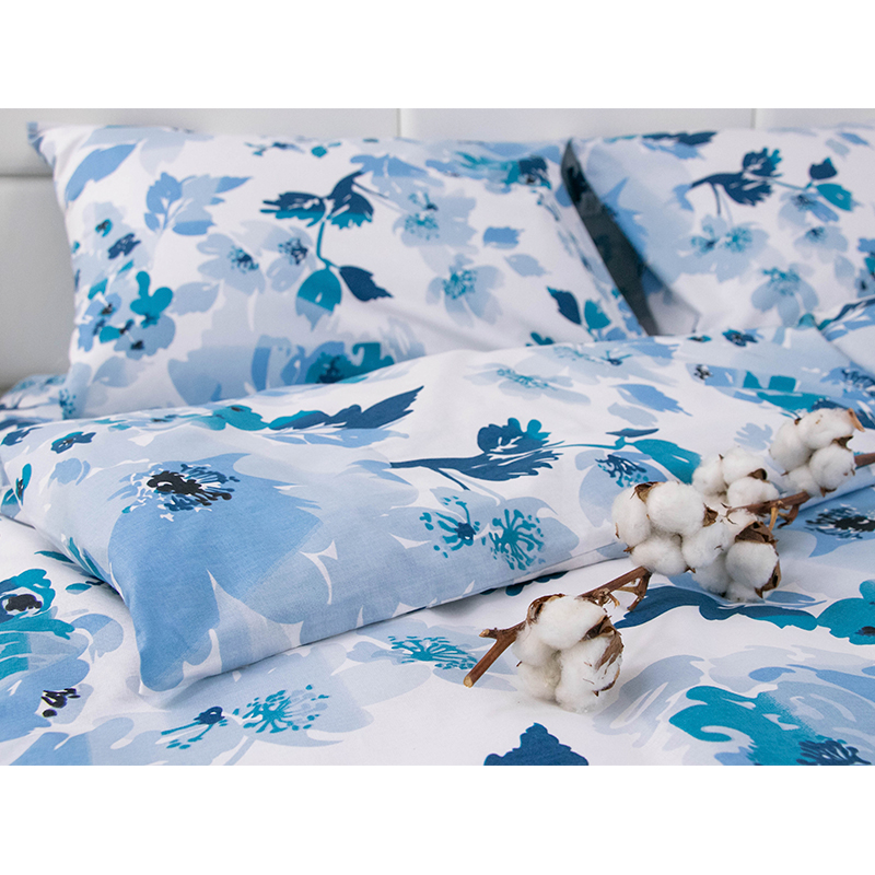 Комплект постельного белья Руно Blue Flowers бязь набивная полуторный голубой (1.114_BlueFlowers) - фото 7
