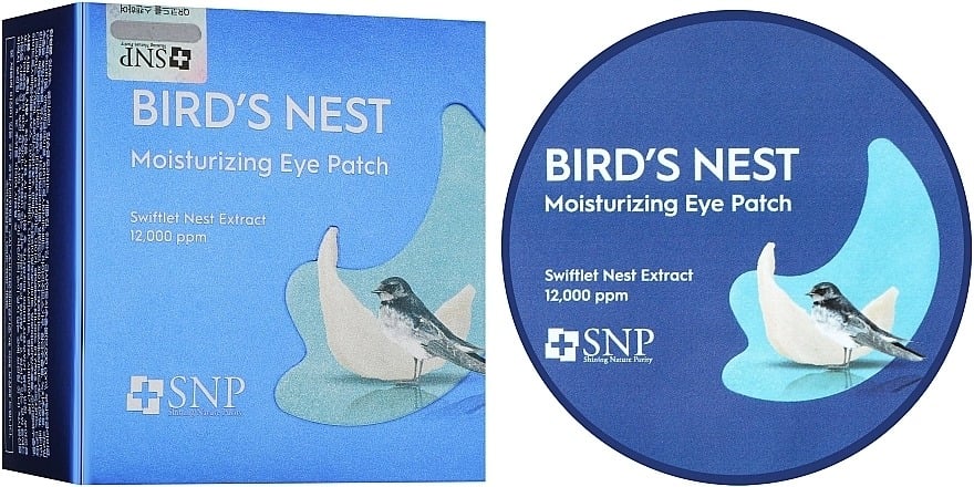 Патчи под глаза SNP Bird's Nest Motisturizing Eye Patch с ласточкиным гнездом 60 шт. - фото 2
