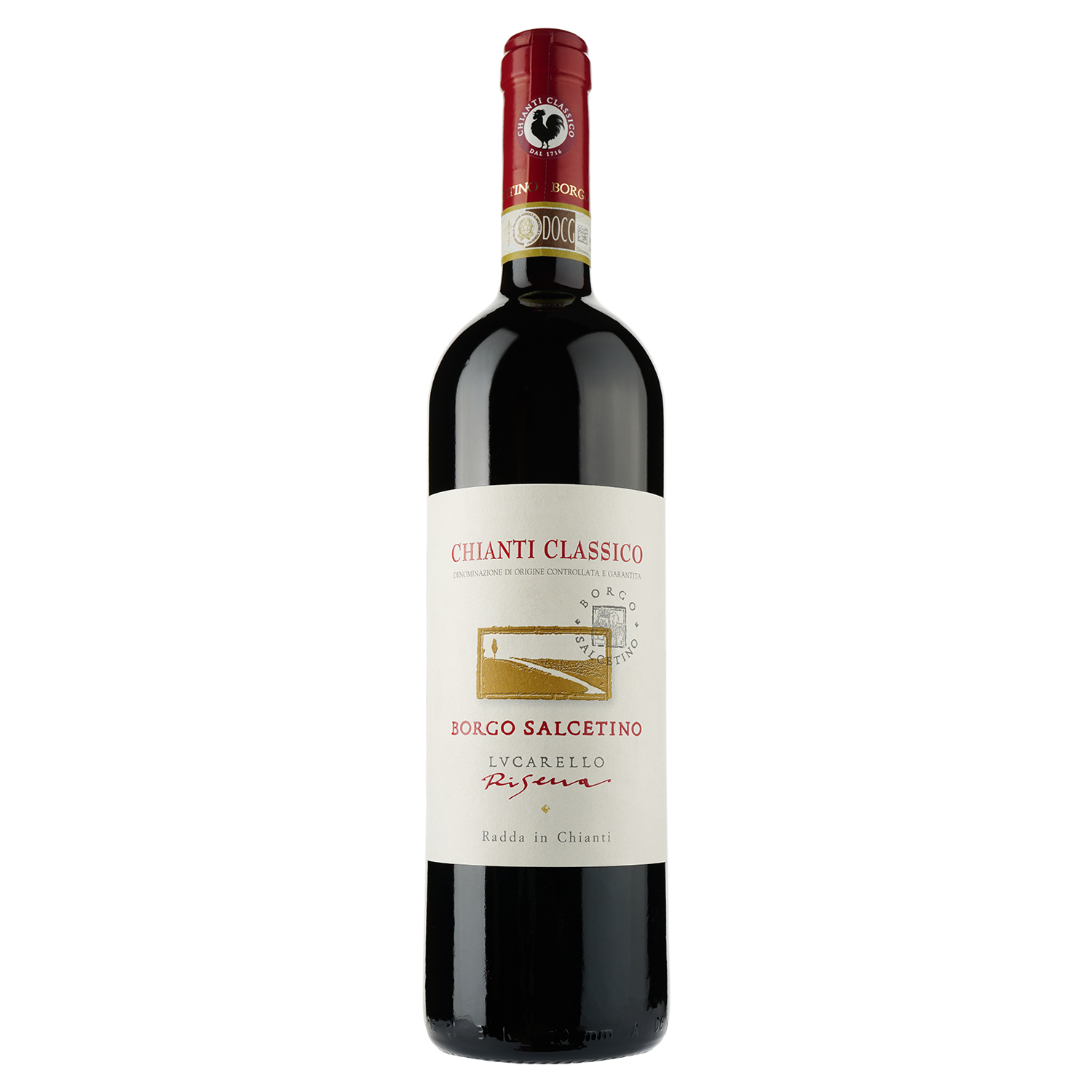 Вино Borgo Salcetino Lucarello Chianti Classico Riserva DOCG, красное, сухое, 0,75 л - фото 1