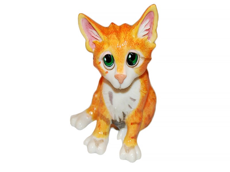 Фото - Статуэтка / подсвечник Lefard Декоративна фігурка  Кішка Мімі, 18 см, оранжевий  (384-027)