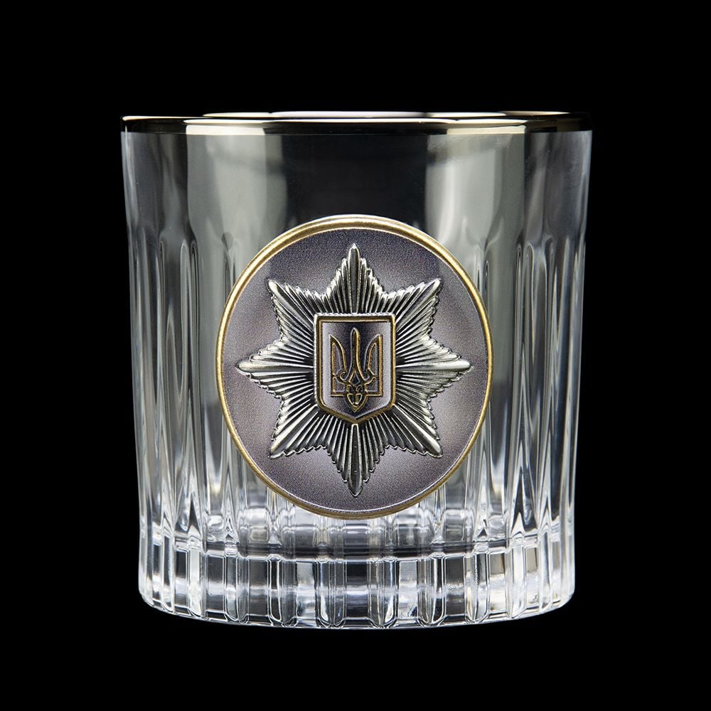 Набір склянок для віскі Boss Crystal Нацполіція України 310 мл 6 шт. (B6MVS2PGD) - фото 2