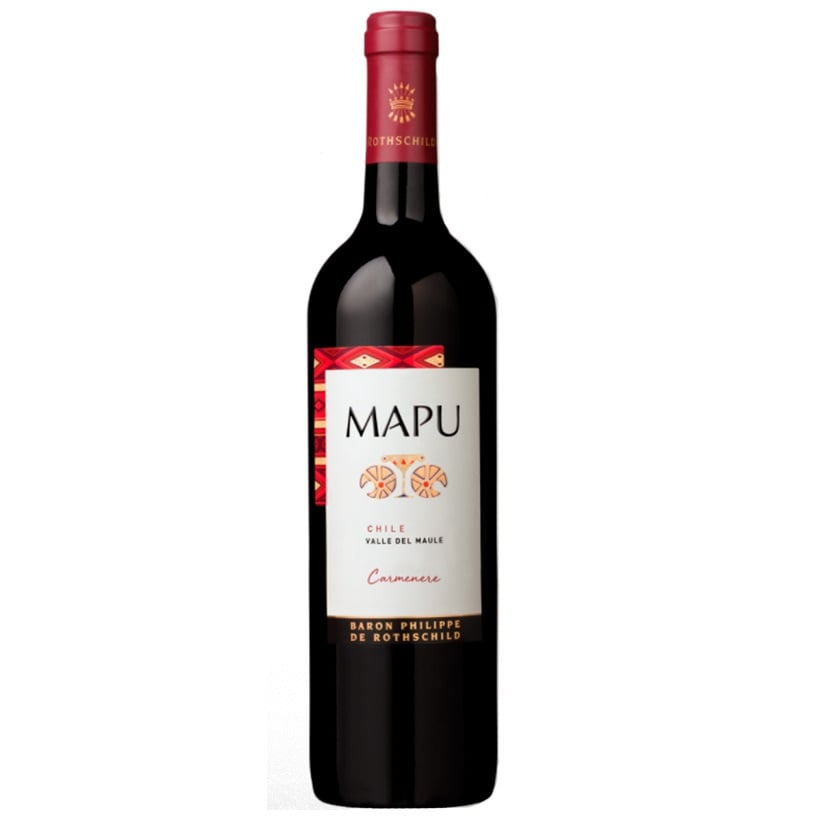 Вино Mapu Carmenere, червоне, сухе, 13,5%, 0,75 л - фото 1