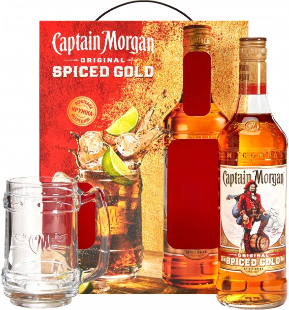 Ромовый напиток Captain Morgan Spiced Gold, кружка в подарок, 35%, 0,7 л (598061) - фото 2