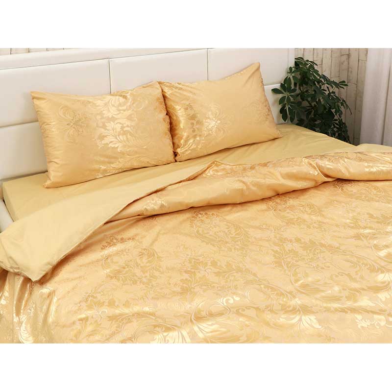 Комплект постельного белья Руно, полуторнный, сатин набивной, 220х200 см, золотой (677.137АЖ_Золото) - фото 3
