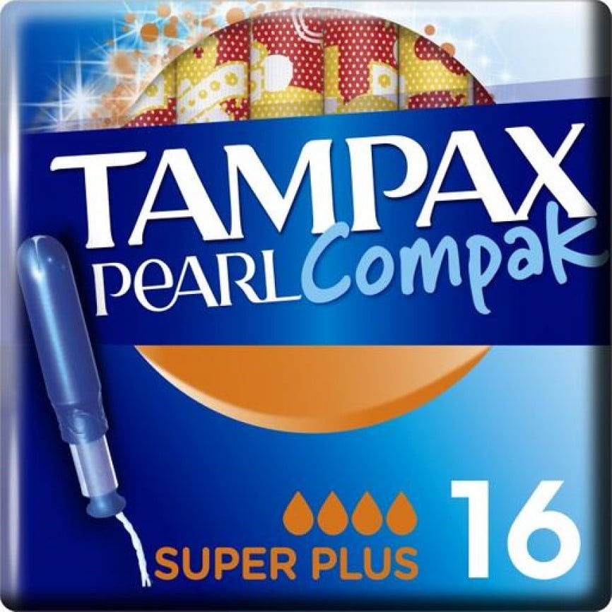 Тампони Tampax Pearl Compak Super Plus, з аплікатором, 16 шт. - фото 1