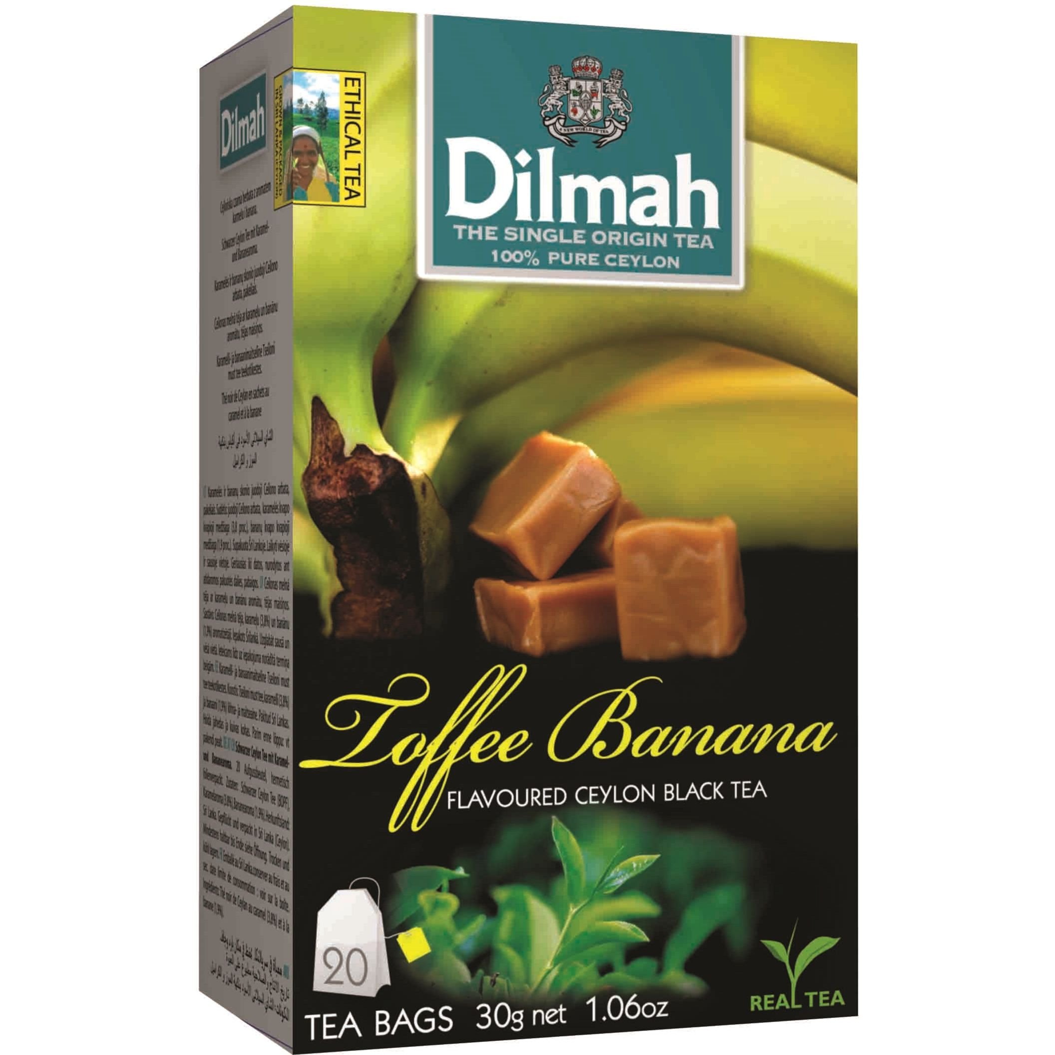 Чай чорний Dilmah Toffee Banana, 30 г (20 шт. х 1.5 г) (896871) - фото 1