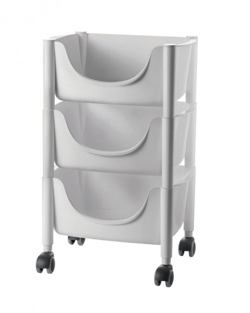 Полка пластиковая Guzzini Kitchen Active Design, на колесах, 69х44,5х30,5 см, серый (22650533) - фото 1