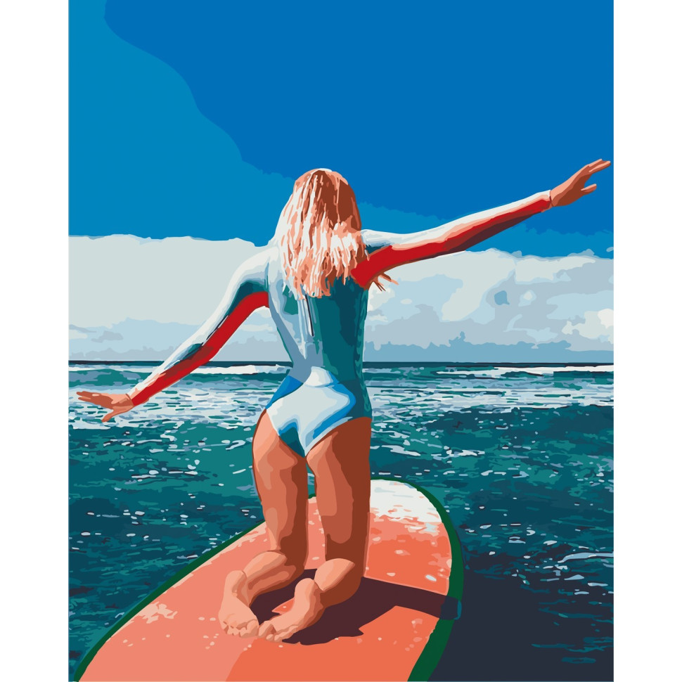 Картина за номерами ArtCraft Серфінг на Балі 40x50 см (10261-AC) - фото 1