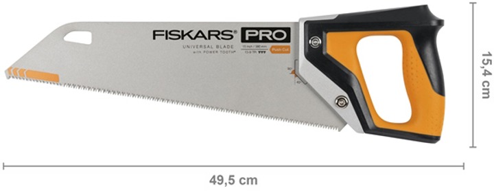 Пила Fiskars PowerTooth 9 TPI ​​ручная 380 мм (1062930) - фото 3