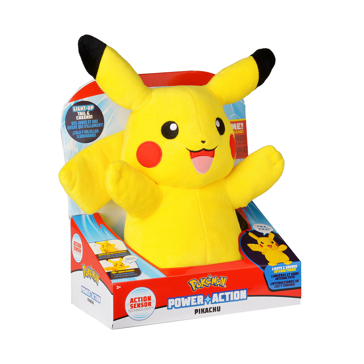 Интерактивная музыкальная игрушка Pokemon Пикачу, со световыми и звуковыми эффектами, 25 см (97834) - фото 4
