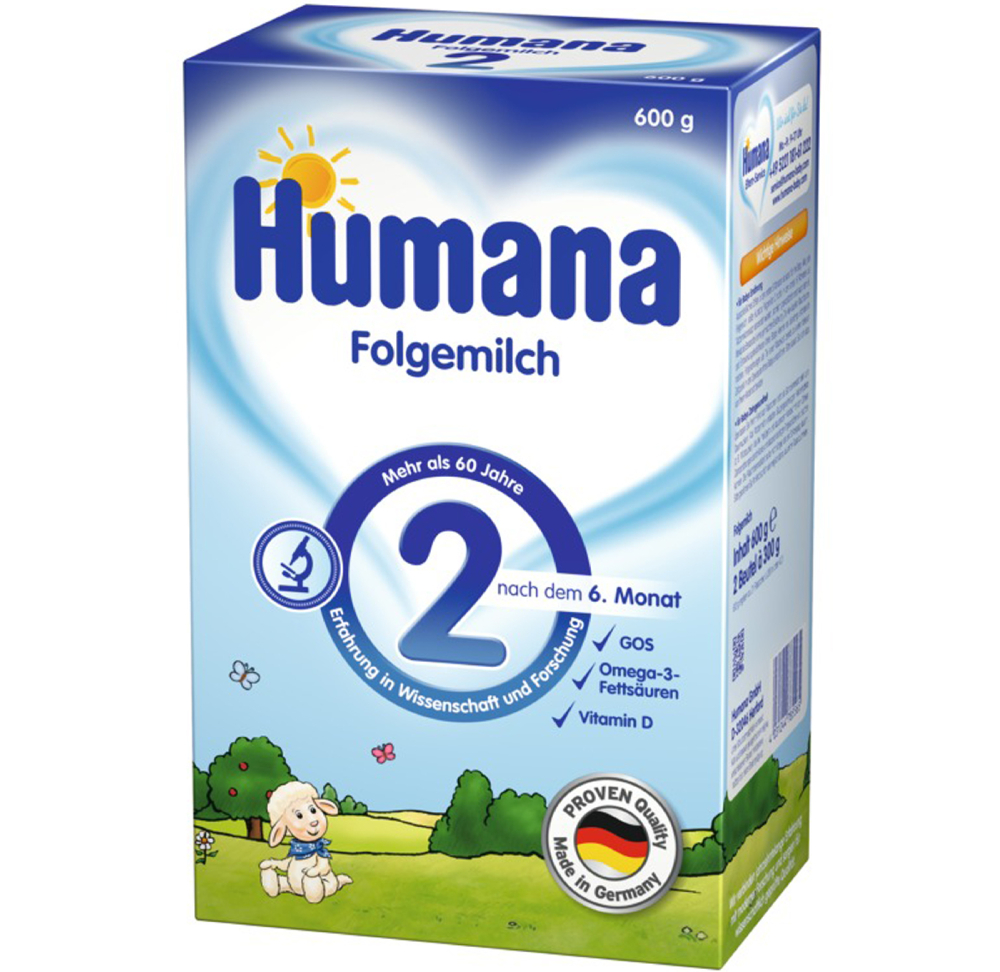 Сухая молочная смесь Humana 2 c пребиотиками, 600 г - фото 2
