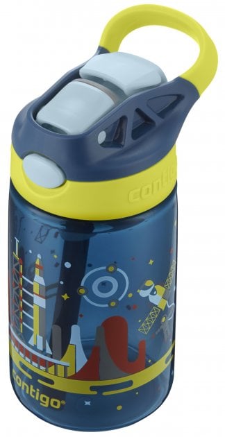 Пляшка дитяча Contigo, 420 мл, синій з малюнком космосу (2116114) - фото 2