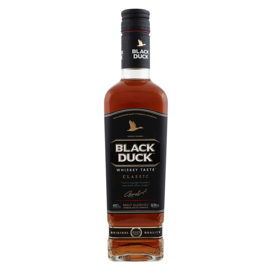 Крепкий алкогольный напиток Black Duck, солодовый, 40%, 0,5 л (876386) - фото 1