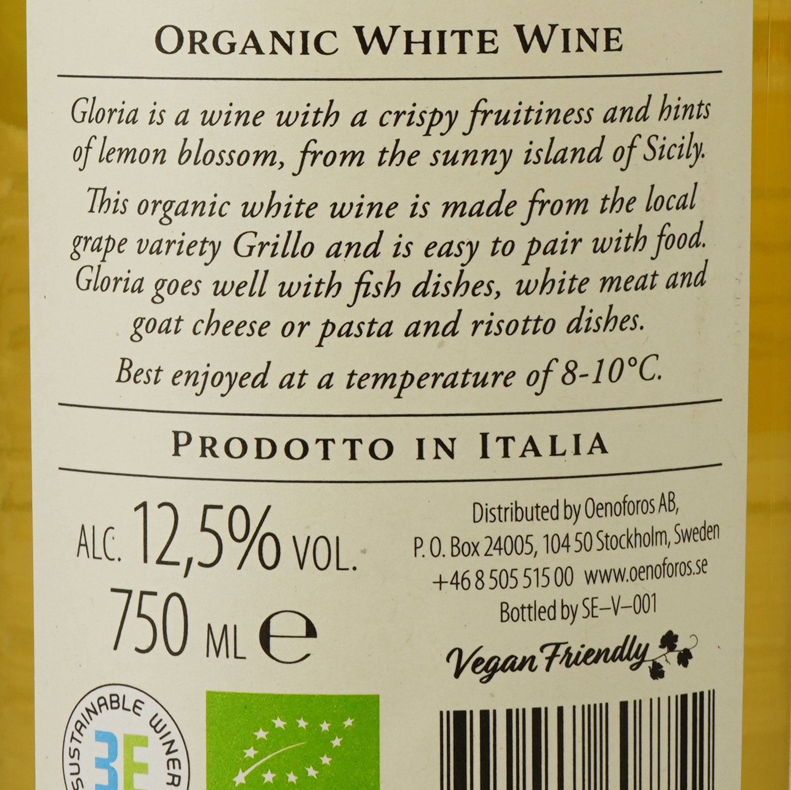 Вино Mare Magnum Grillo Vegan Organic, біле, сухе, 0,75 л (7340048607742) - фото 3