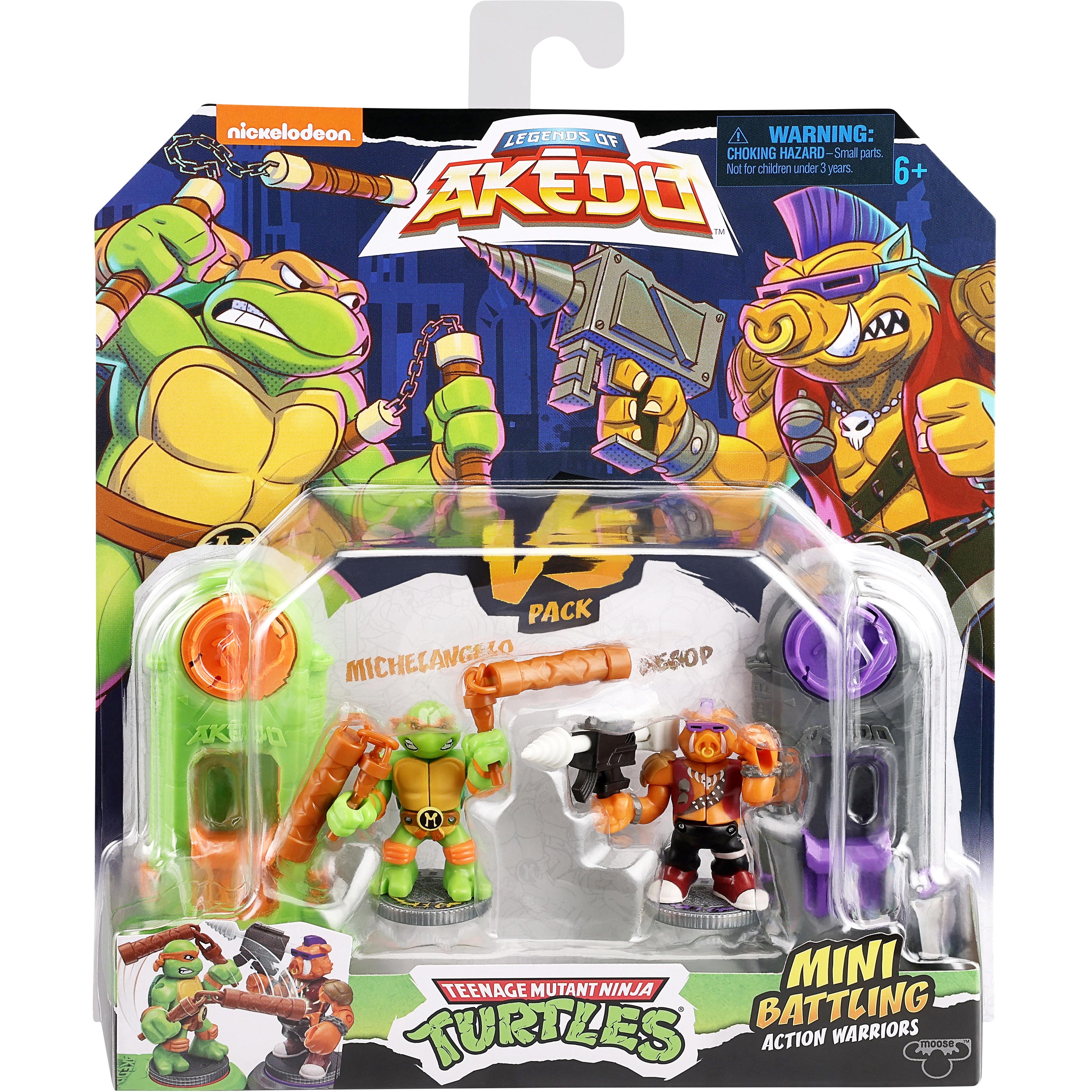 Игровой набор Akedo TMNT Микеланджело и Бибоп (123221) - фото 1