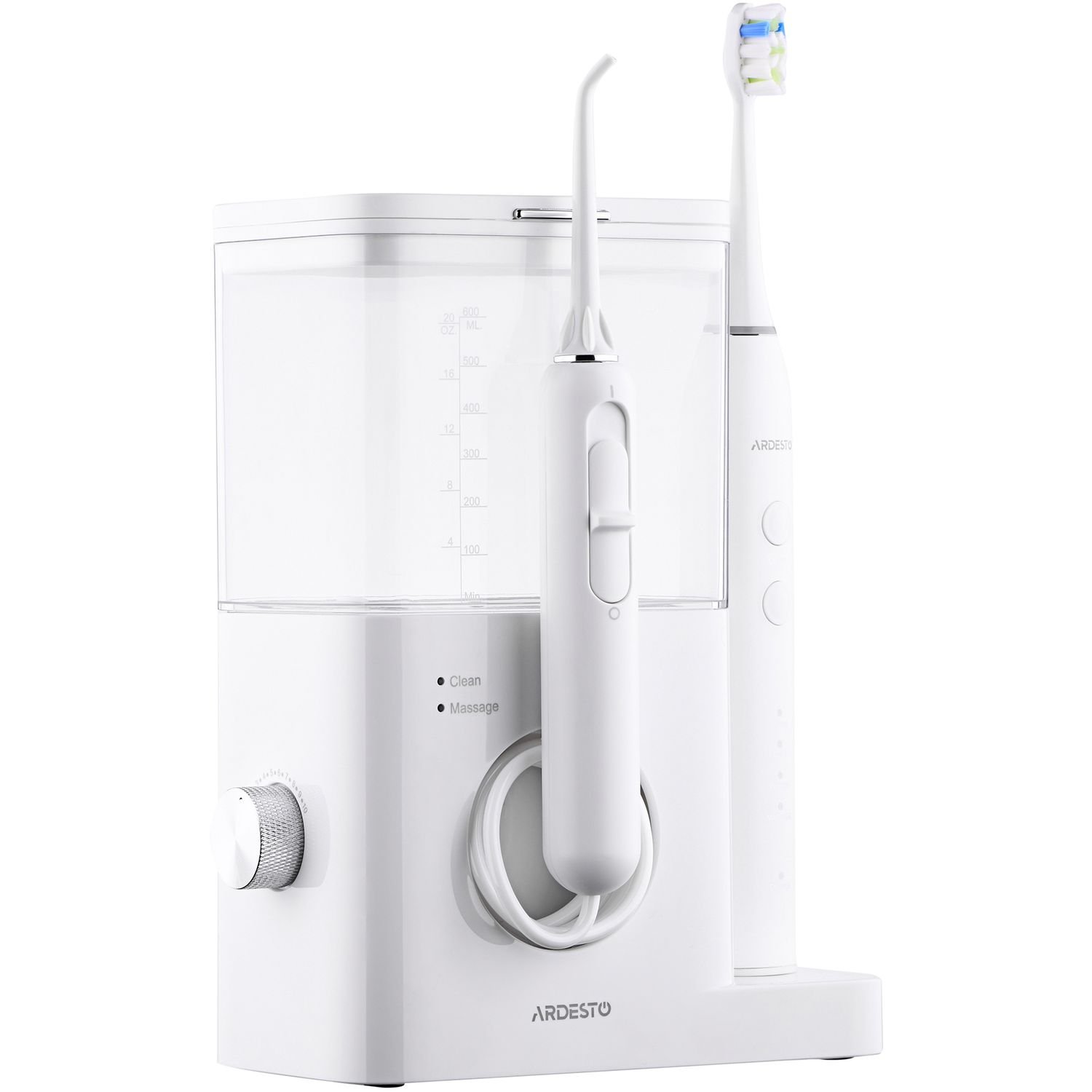 Іригатор стаціонарний Ardesto OI-R600WTB з електричною зубною щіткою білий - фото 2
