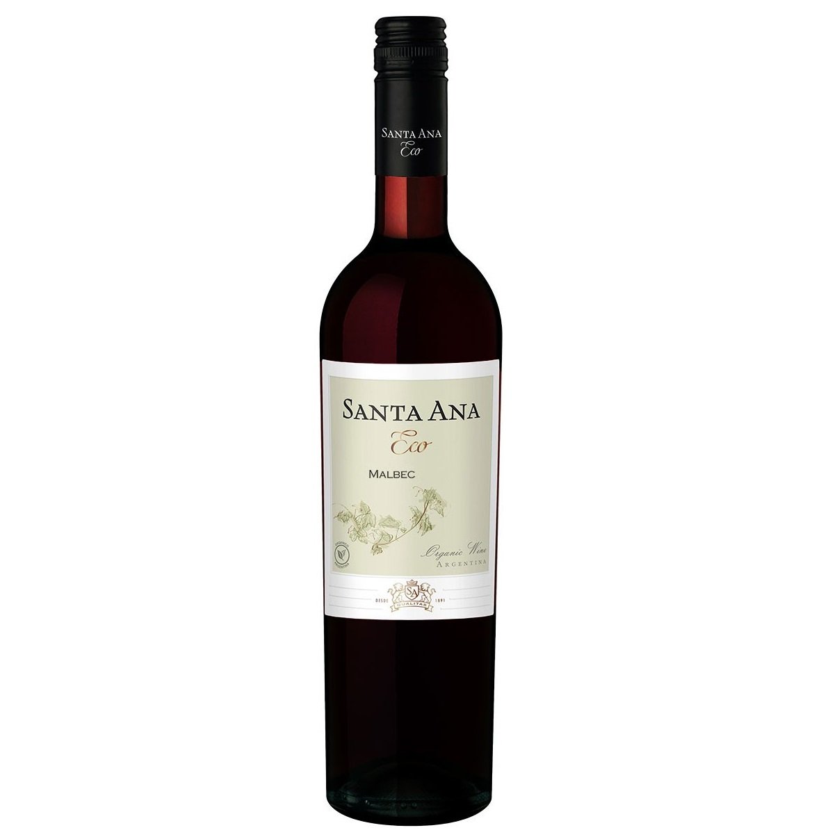 Вино Santa Ana Eco Malbec, червоне сухе, 13%, 0,75 л (8000009483344) - фото 1