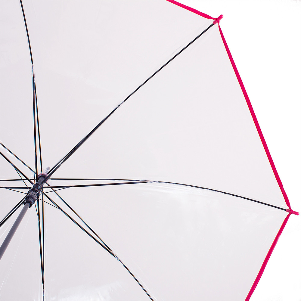 Женский зонт-трость полуавтомат Happy Rain 105 см прозрачный - фото 3