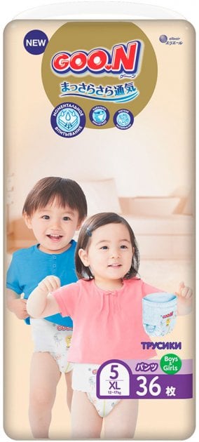 Подгузники-трусики Goo.N Premium Soft 5 (12-17 кг), 36 шт. - фото 1