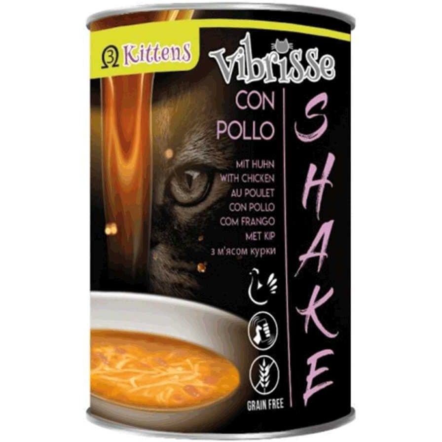 Влажный корм для котят Vibrisse Shake суп с курицей и Омега 3, 135 г - фото 1