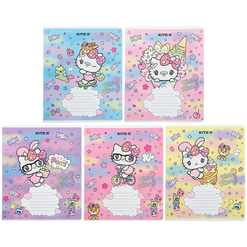 Набір зошитів Kite Hello Kitty А5 в лінійку 18 аркушів 20 шт. (HK23-237) - фото 1