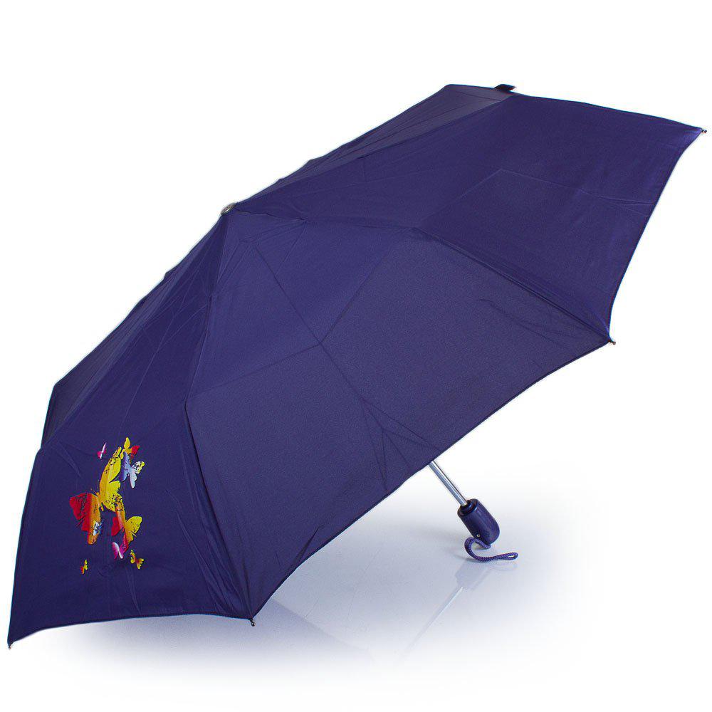 Жіноча складана парасолька повний автомат Airton 98 см синя - фото 2