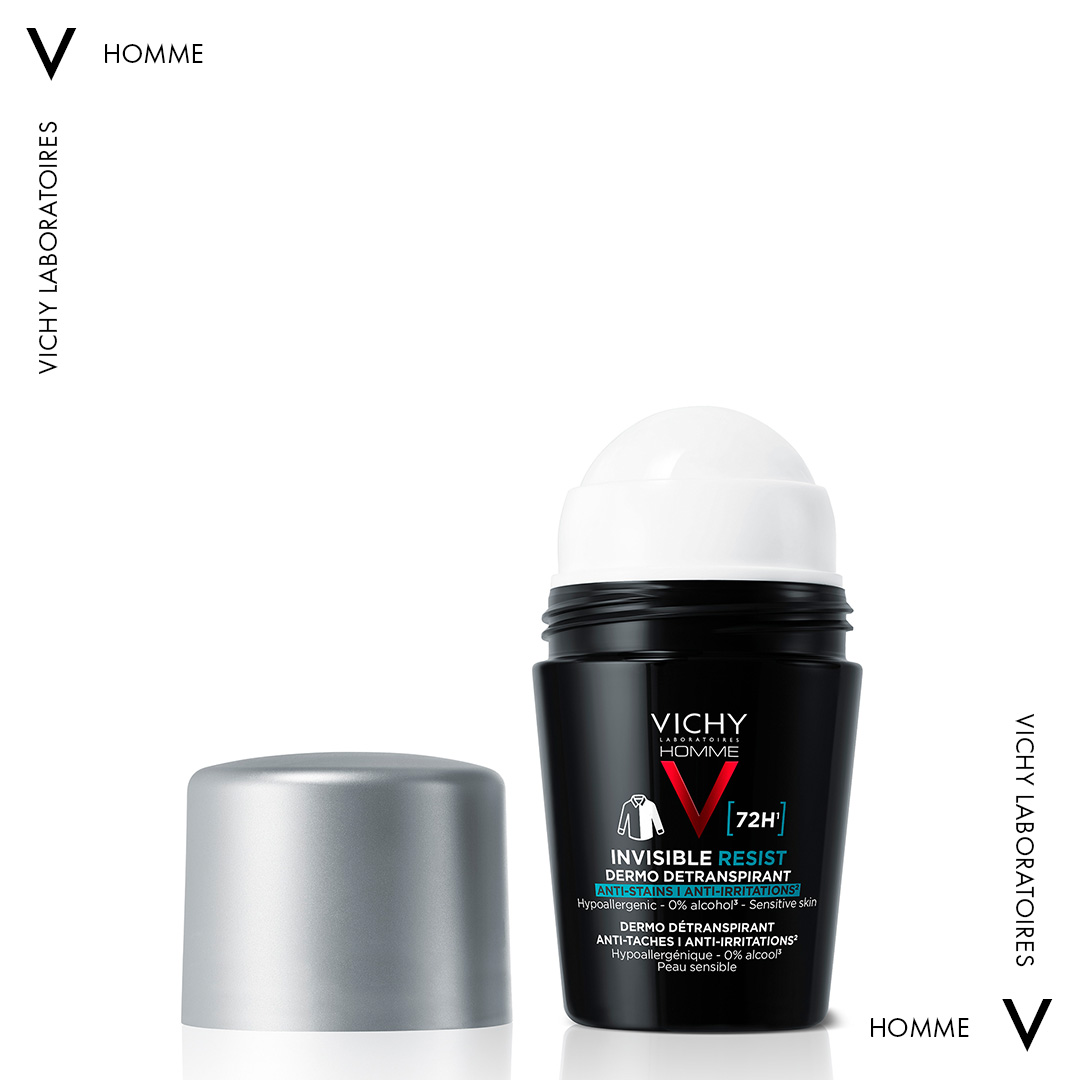 Кульковий дезодорант-антиперспірант Vichy Homme Invisible Resist 72 години захисту 50 мл - фото 2