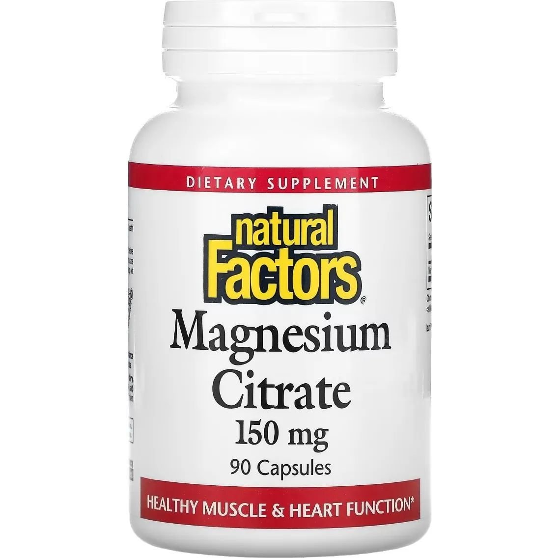 Магній цитрат Natural Factors Magnesium Citrate 150 мг 90 капсул - фото 1