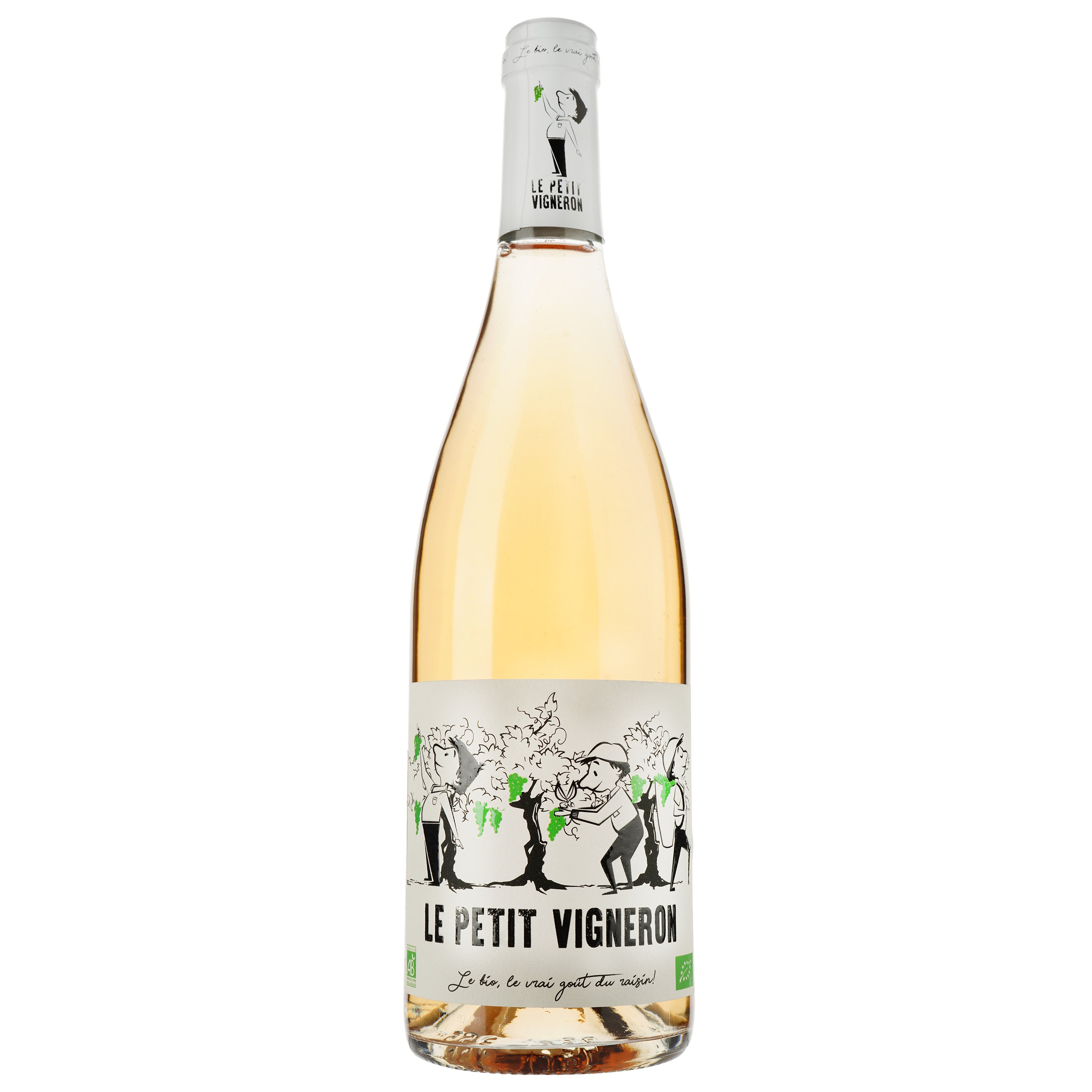 Вино Le Petit Vigneron Rose Bio Vin de France, розовое, сухое, 0,75 л - фото 1