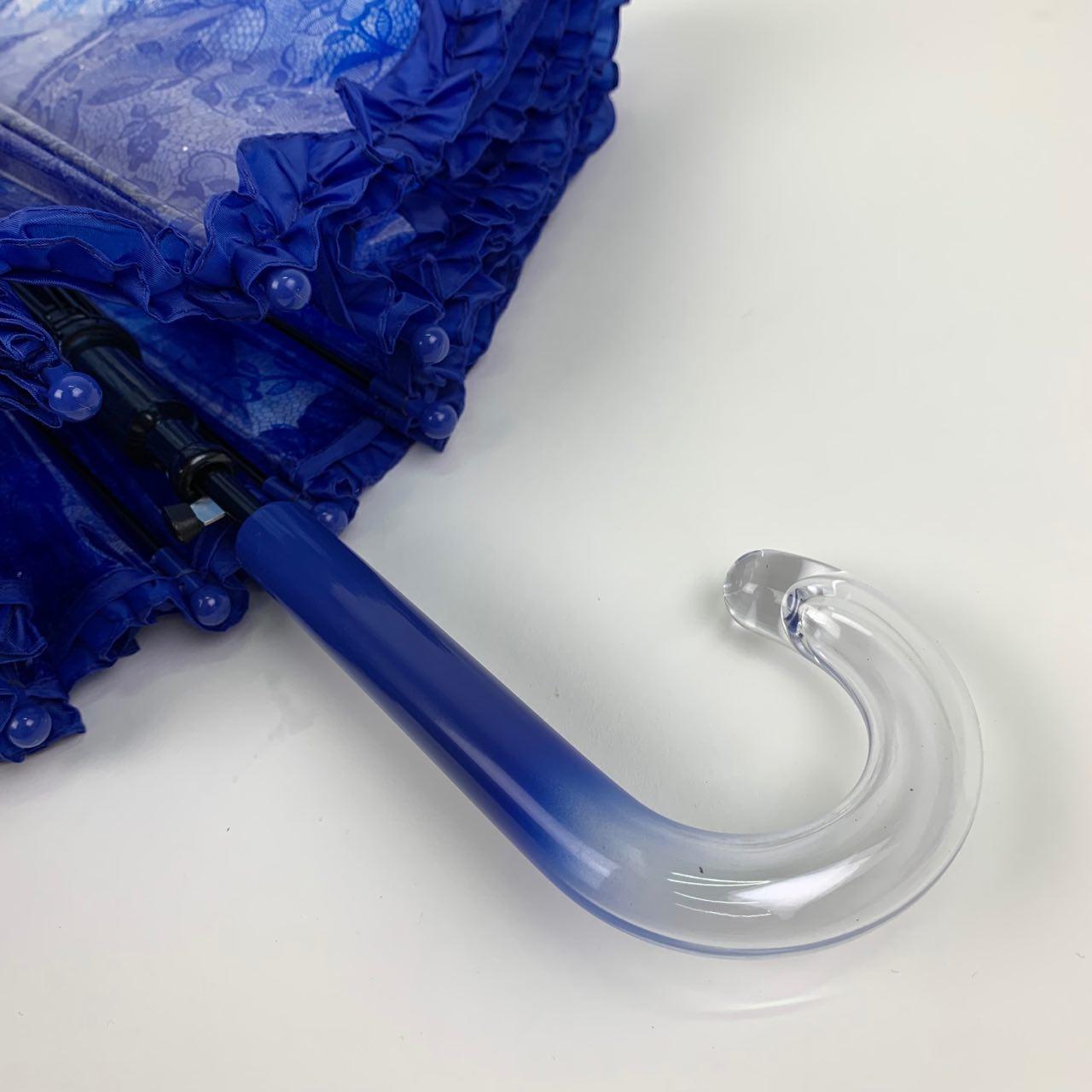 Дитяча парасолька-палиця напівавтомат S&L 84 см синя - фото 6