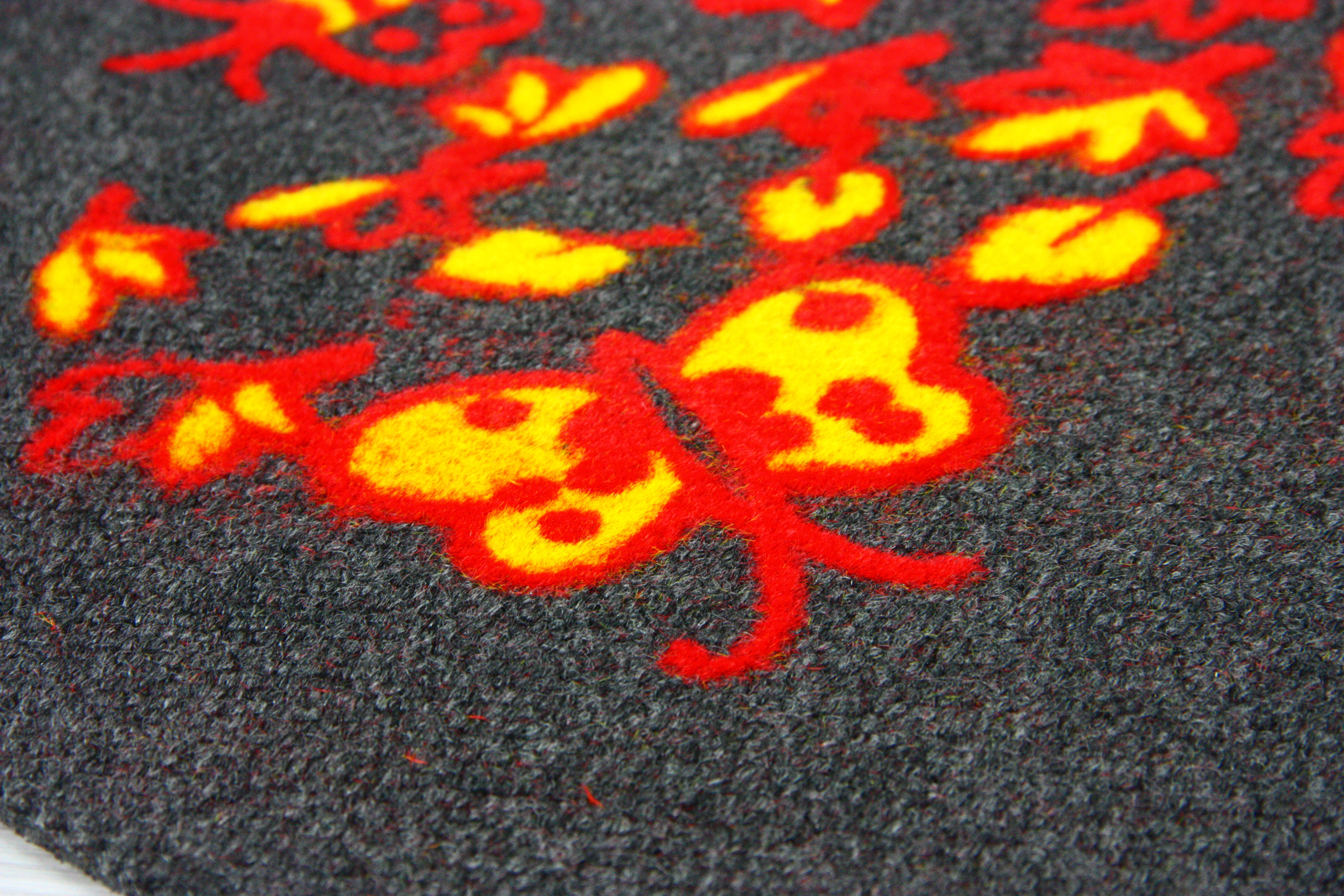 Придверний килимок IzziHome Luna Italyan Gri Kelebekler, 65х40 см, сірий (2200000548986) - фото 4