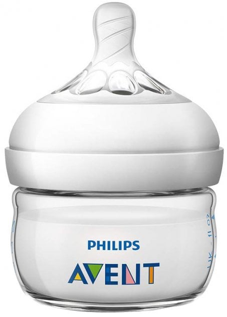 Пляшечка для годування Philips Avent Natural, з силіконовою соскою, 60 мл, білий (SCF039/17) - фото 2