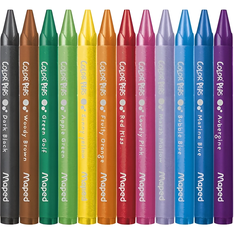 Крейда воскова Maped Color Peps Wax Crayons 12 шт. (MP.861011) - фото 2